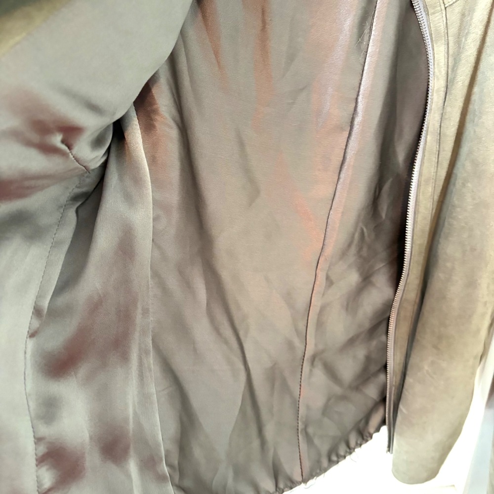Gianetti Women's Taupe Italian Suede Zip Front‎ Jacket in Size S - Picture 8 of 14